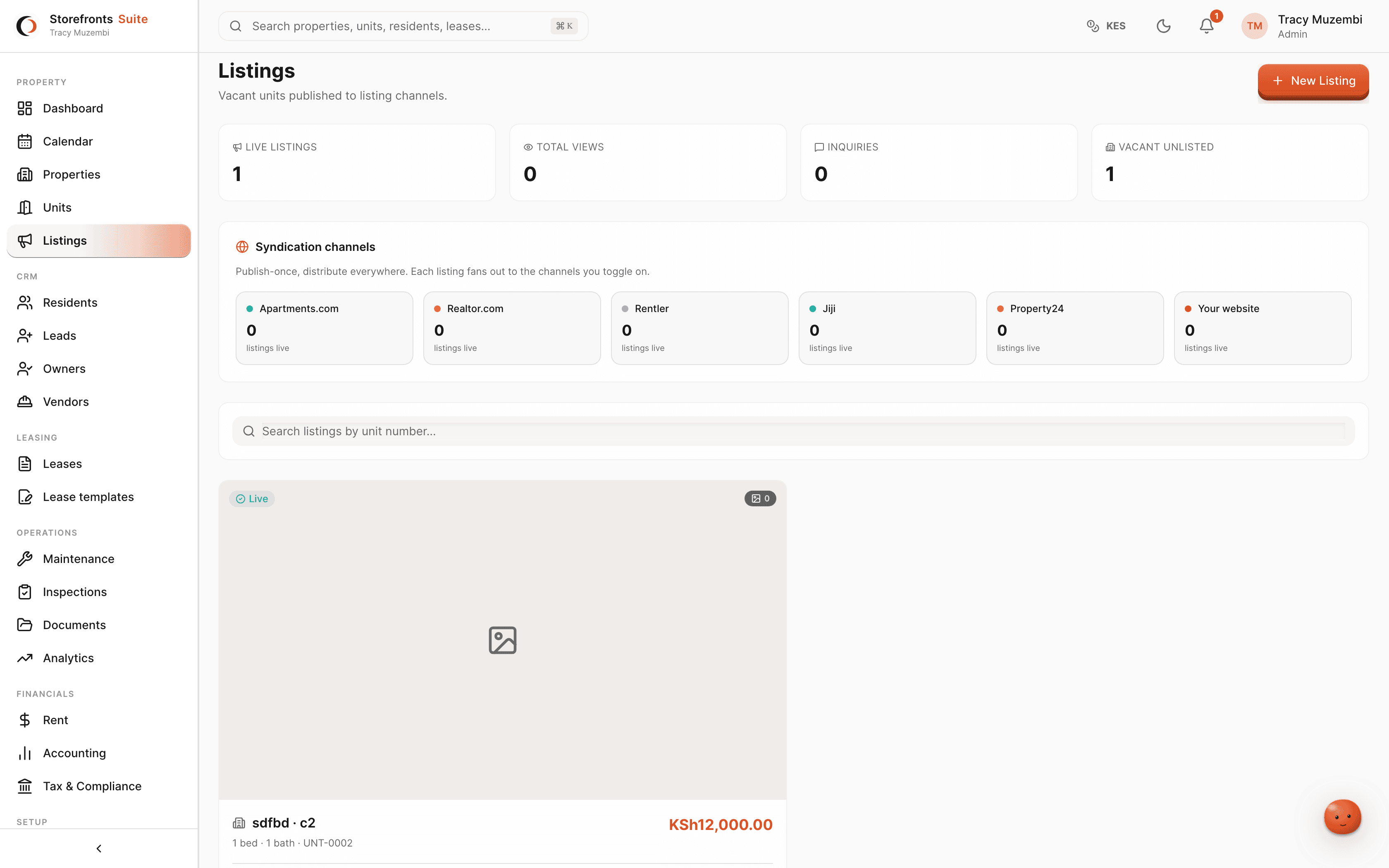 Storefronts property management — portfolio overview